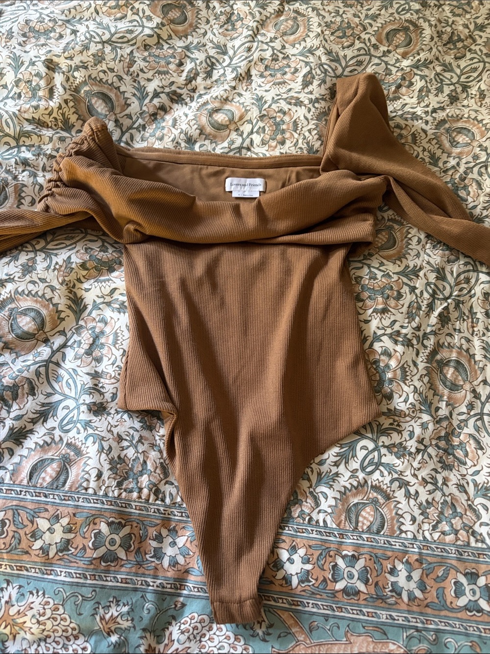 Lovers and Friends - Florence Bodysuit, brown, size XS. 75% polyester